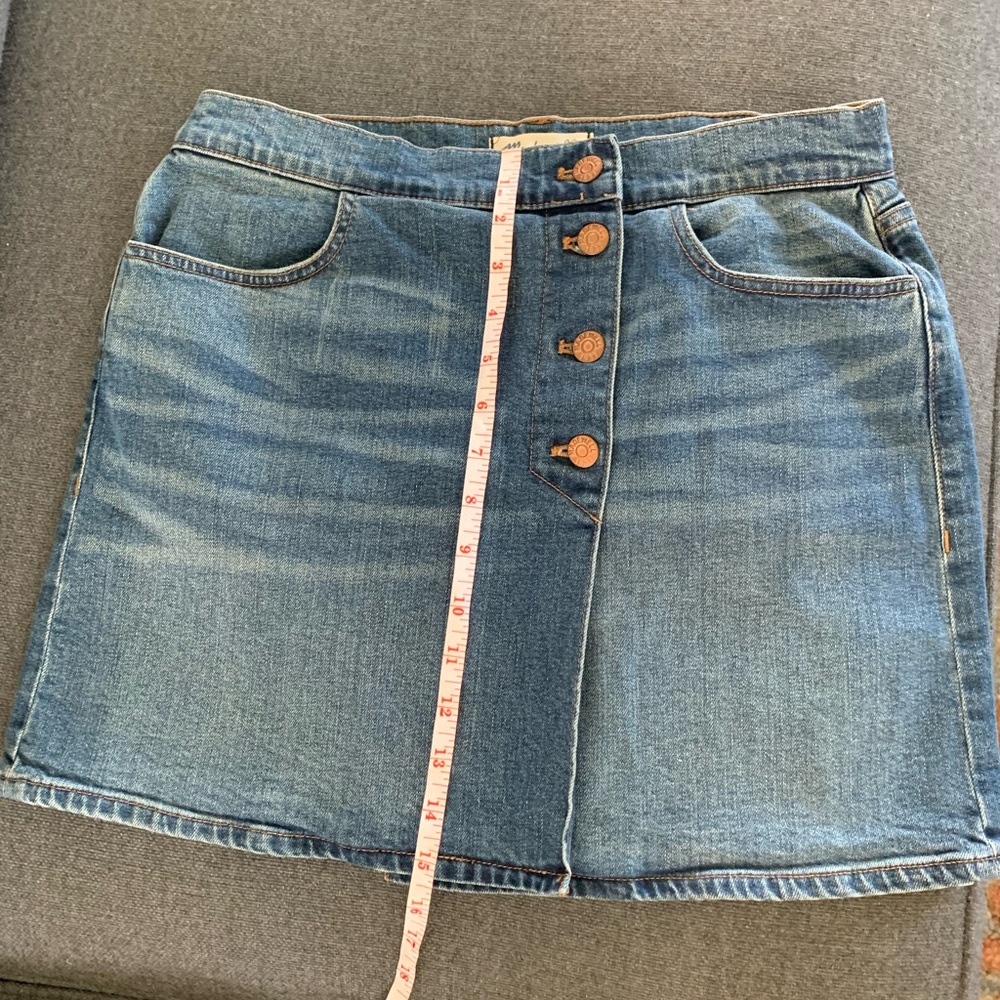 Madewell denim mini skirt